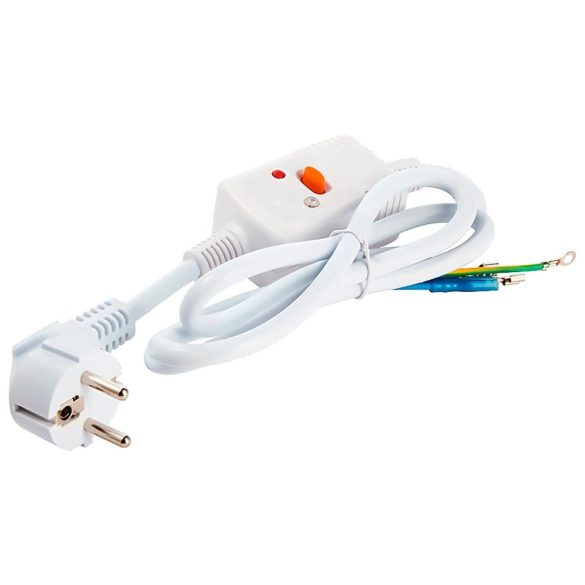 Hálózati kábel életvédelmi kapcsolóval Electrolux bojlerhez 3*1.0mm²*1200 230v 10A 50/60Hz 30mA