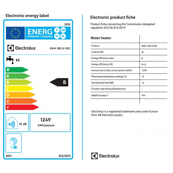 ELECTROLUX EWH 100 SMART INVERTER EEC 2000W, tárolós vízmelegítő wifi, ávk bojler